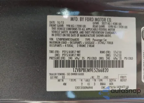 2014 Ford Mustang V6 Premium z USA, uszkodzony, nr VIN 1ZVBP8EM9E5266820